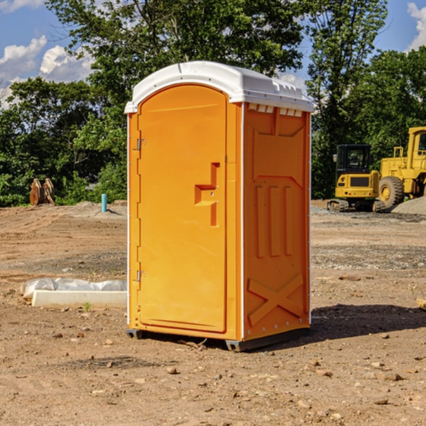 how often are the portable restrooms cleaned and serviced during a rental period in Rockford